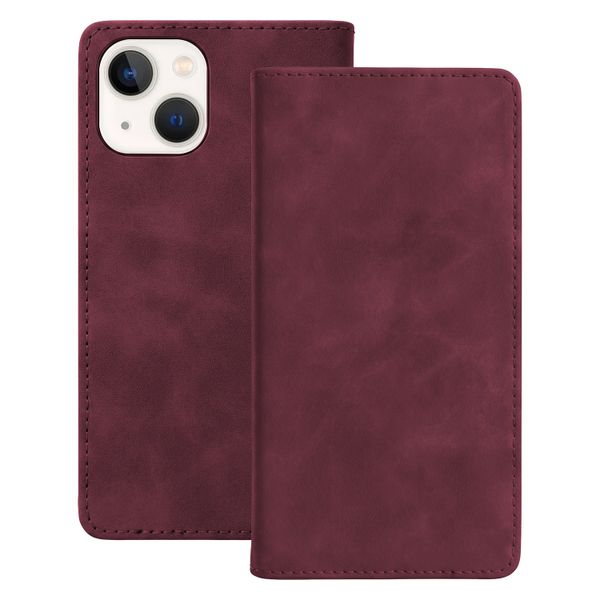 Smart Suede case for iPhone 13 6,1" maroon