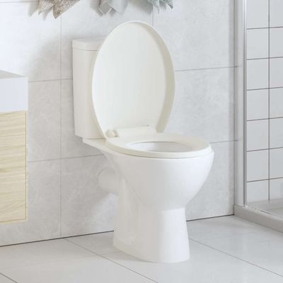 vidaXL WC sedadlo, pomalé sklápanie, rýchloupínacie, biele