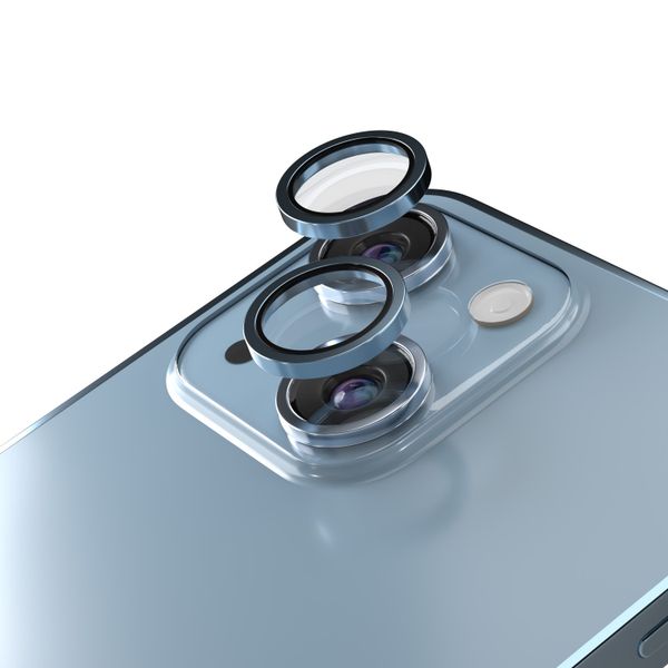 Ochranné sklo objektívu fotoaparátu Etteri pre iPhone 14 / 14 Plus modrá