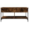 vidaXL Konferenčný stolík dymový dub 100x50x50 cm kompozit.drevo a kov