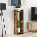 vidaXL Stojan na rastliny Dymový dub 30 x 30 x 100 cm Kompozitné drevo