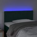 vidaXL Čelo postele s LED tmavozelené 80x5x78/88 cm zamat