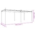 vidaXL Pergola so zaťahovacou strechou antracitová 589x292x230 cm