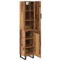 vidaXL Highboard Staré drevo 34,5 x 34 x 180 cm Kompozitné drevo
