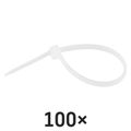 Sťahovacia páska 100×2,5, biela, 100 ks