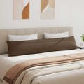 vidaXL Vankúše na pohovku 2 ks látka Hnedá 200 x 40 cm