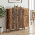 vidaXL Servírovacia skriňa Staré drevo 89 x 34,5 x 80 cm