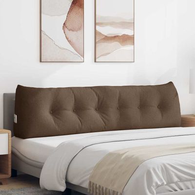 vidaXL Poduška na chrbát Hnedá 180 x 24 x 50 cm látka