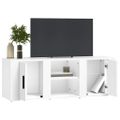 vidaXL TV skrinka biela 100x31,5x35 cm spracované drevo
