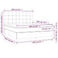 vidaXL Posteľný rám boxspring s matracom krémový 160x200 cm látka