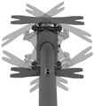 Neomounts CL35-340BL22  Back-to-Back Screen Ceiling Mount (Height: 106-156 cm) Držák, VESA, stropní, pro 2× LCD a TV, úhloprícka 23"–42", nosnost 45kg/monitor, nastavení výšky 106-156cm, náklon 25°, otácení 3