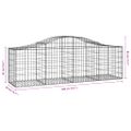 vidaXL Oblúkový gabionový kôš 25 ks 200x50x60/80 cm pozinkované železo