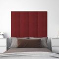 vidaXL Nástenné panely 12 ks vínovočervené 30x30 cm látkové 1,08 m²