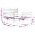 vidaXL Posteľný rám s čelom medovohnedý 120x200 cm masívne drevo