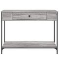 vidaXL Konzolový stolík sivý sonoma 100x34,5x75 cm kompozitné drevo