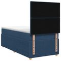 vidaXL LED boxspring posteľ s matracom Modrá 100 x 200 cm Látka