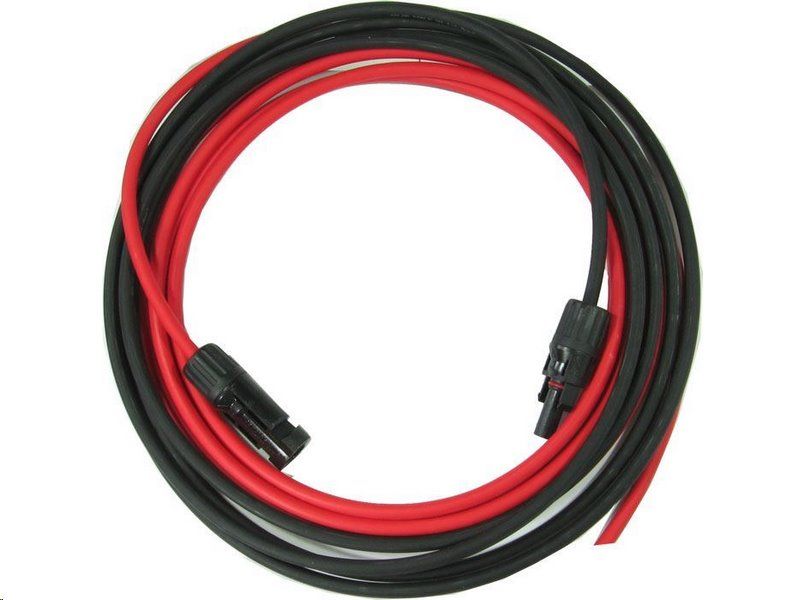 Solárny kábel H1Z2Z2-K, 4 mm², červený + čierny s konektormi MC-4, 2 m