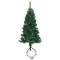 vidaXL Rohový umelý vianočný stromček zelený 120 cm PVC