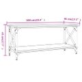 vidaXL Konferenčný stolík dymový dub 100x45x45cm sprac. drevo a železo