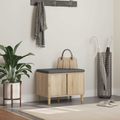 vidaXL Predsieňová lavica s vankúšom Sonoma dub 60 x 38 x 46 cm
