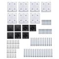 vidaXL Sada plotových panelov WPC 965x(105-186) cm čierna