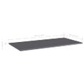 vidaXL Prídavné police 4 ks, lesklé sivé 100x50x1,5 cm, drevotrieska