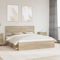 vidaXL Rám postele Sonoma 200 x 200 cm Masívne borovicové drevo