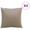 vidaXL Dekoratívne vankúše 4 ks sivohnedé 50x50 cm látka
