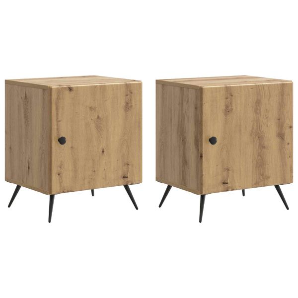 vidaXL Nočný stolík 2 pcs Dub artisan 43 x 34,5 x 50 cm