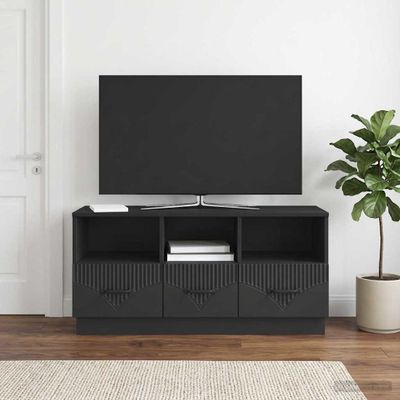 vidaXL TV skrinka Čierna 102 x 34,5 x 47 cm Kompozitné drevo