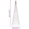 vidaXL LED vianočný stromček 1534 LED teplá biela 500 cm