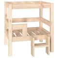 vidaXL Posteľ pre psa 55,5x53,5x60 cm borovicový masív