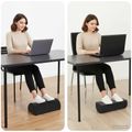 vidaXL Podložka na nohy 42 x 18 x 13 cm Pevný PU pena Čierna