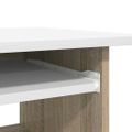 vidaXL Písací stôl, biela a dub sonoma 80x45x74 cm, drevotrieska