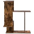 vidaXL Stenná polica Dymový dub 67 x 67 x 87 cm Kompozitné drevo