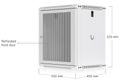 Ubiquiti UniFi 12U Rack Cabinet Wall 450 Perforated - Nástěnný rozvaděč, výška 12U, ventilátory, perforované dveře
