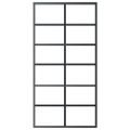 vidaXL Posuvné dvere s kovaním ESG sklo a hliník 102x205 cm