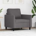 vidaXL Kreslo sivé 60 cm umelá koža