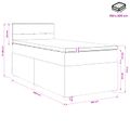 vidaXL Posteľ boxspring s matracom Tmavosivá 100 x 200 cm Zamat