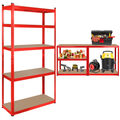 Kovový úložný regál Atos RB-1251R 180x90x40 cm červený