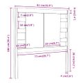 vidaXL Čelo postele biele 81x4x100 cm masívna borovica