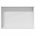 vidaXL Sprchový výklenok Biela 45 x 30 x 9,5 cm Nehrdzavejúca oceľ