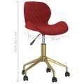 335035 vidaXL Swivel Dining Chairs 2 pcs Wine Red Velvet