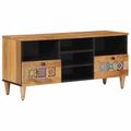 vidaXL TV skrinka Prírodná 100 x 33 x 46 cm Masívne mango drevo
