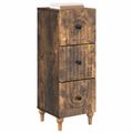 vidaXL Zásuvkový kabinet 33 x 34,5 x 90 cm Kompozitné drevo Dymový dub