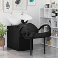 vidaXL Kozmetický stolička Čierna a biela 136 x 60 x 92 cm PVC