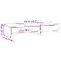 vidaXL Stojan na monitor a zásuvky betónový 100x27x15 cm kompoz. drevo