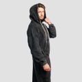 Mikina Aura Hoodie Washed Black - GymBeam, veľkosť L, 95 % cotton, 5 % elastane