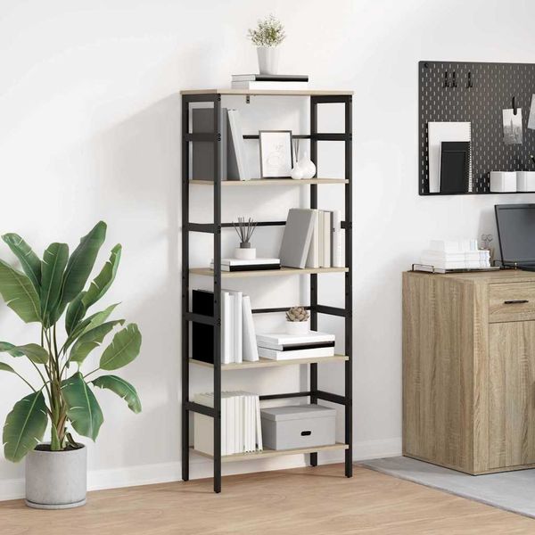 vidaXL Regál na knihy Sonoma dub 60 x 29,5 x 149 cm Kompozitné drevo