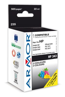 WECARE ARMOR atrament kompatibilný s HPDJ 5740, C8766EE, 10ml, 3 farby